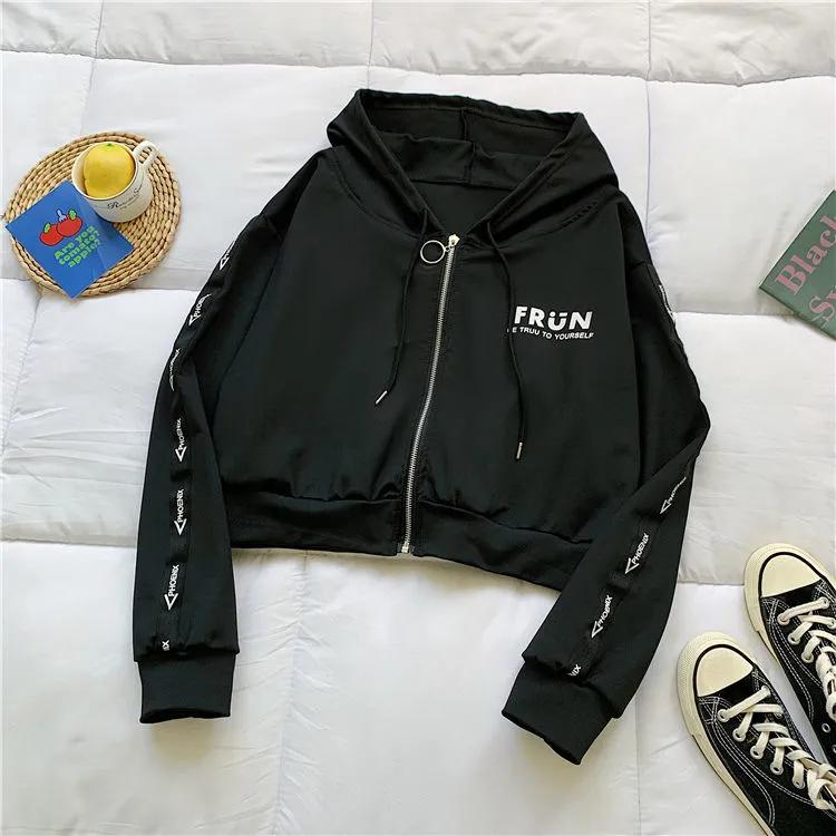 Pantalones Cargo Traje de Mujer Cárdigan Deportivo Suelto con Capucha + Chaleco + Pantalón Conjunto de Tres Piezas con Estampado de Letras en Cadena