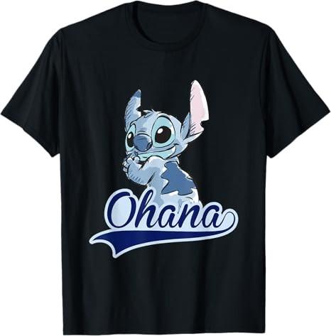 Lilo Stitch Stitch Naughty Pose Black TShirt S