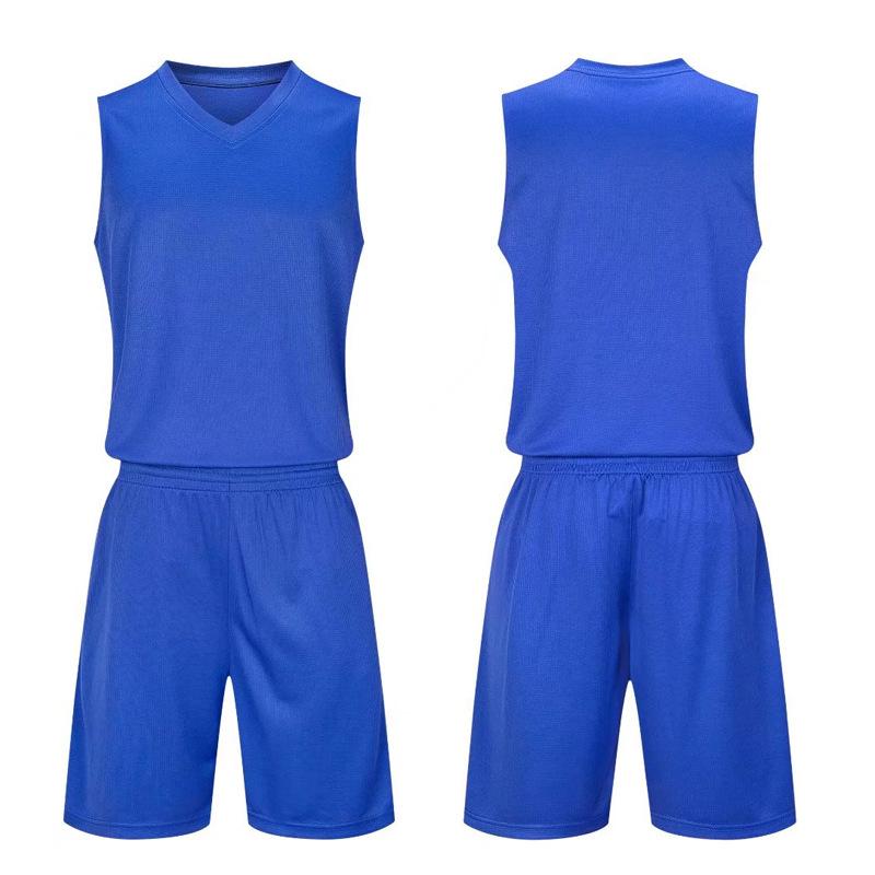 Solid color basketball jersey set Men's and children's adult light board competition training team jersey Quick-drying sweat-absorbing breathable 