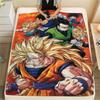 Dragon Ball Charaktere Druck Flanelldecke, Hohe Qualität, Bequem für Alle Jahreszeiten, Heimdekoration, Wärme und Komfort, Perfekt für Weihnachtsgeschenke