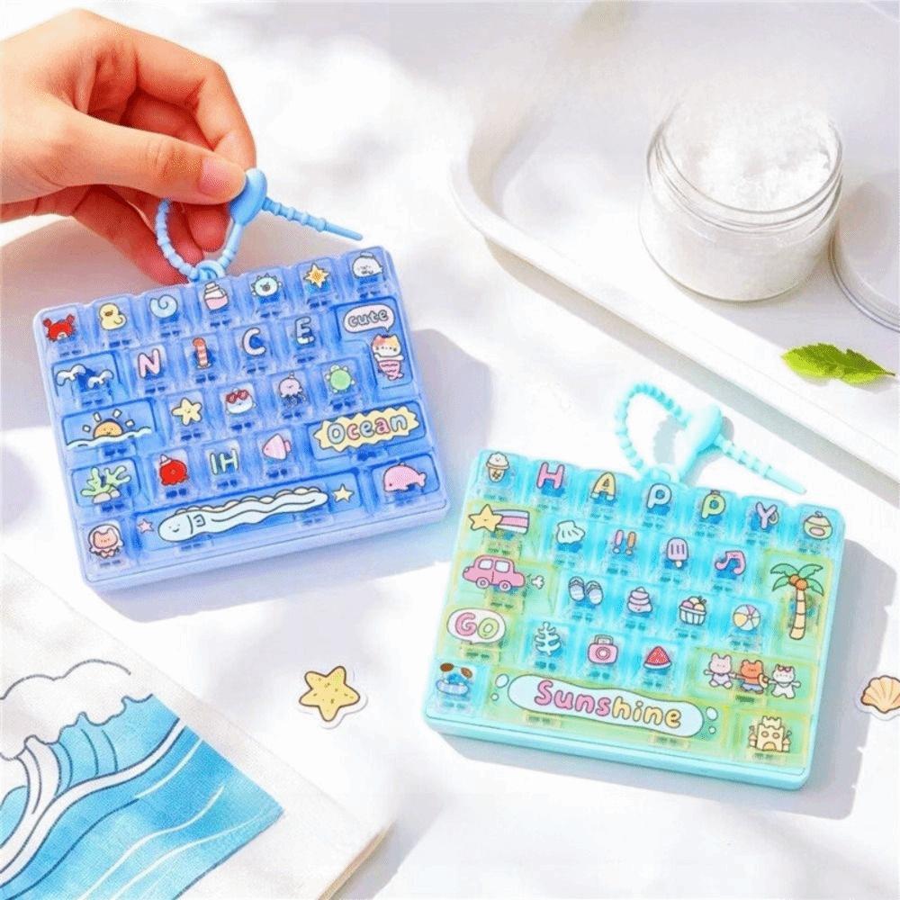 Keychain Stress Relief Decompression Toy 26-key Keyboard Toy Creative Press Button Toy  Bag Charm