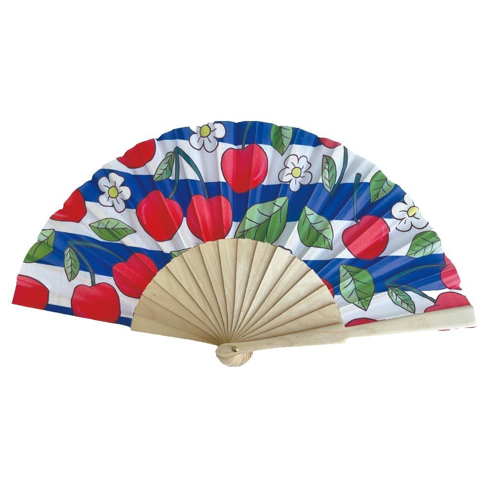 Wooden Handle Folding Hand Fan Lemon Print Hand Cranked Fan Lightweight Handheld Fan  Photography