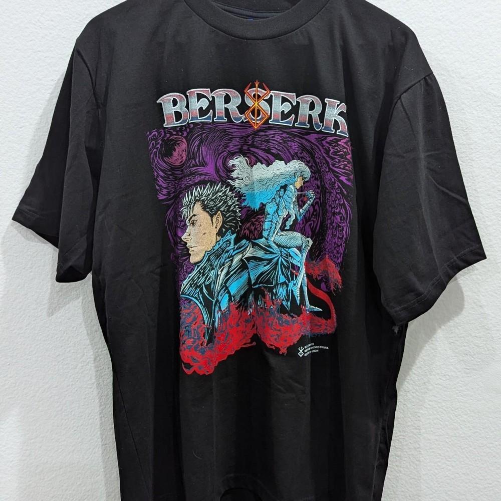 Футболка с аниме Berserk, Черная футболка с аниме Berserk, Унисекс S-5XL, Унисекс футболка S