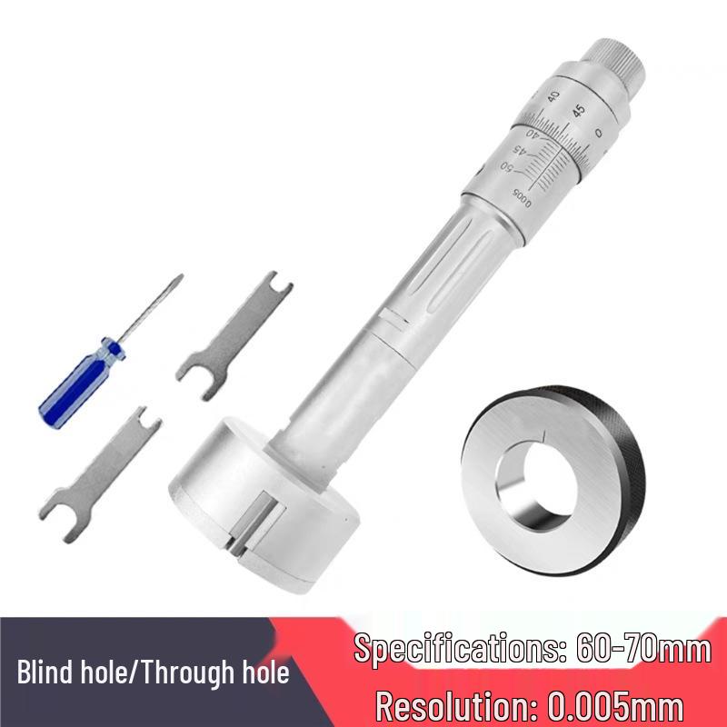 High Precision Three-Point Inside Micrometer, 0.001mm Accuracy for Inner Holes