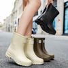 New-style Rain Boots: Waterproof Rubber Shoes for Kitchen Work, Suitable for Adult Women to Wear Outdoor as Water Shoes