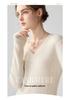 Autumn/Winter Women's V-Neck 100% Pure Cashmere Sweater - Long-Sleeve Knitwear