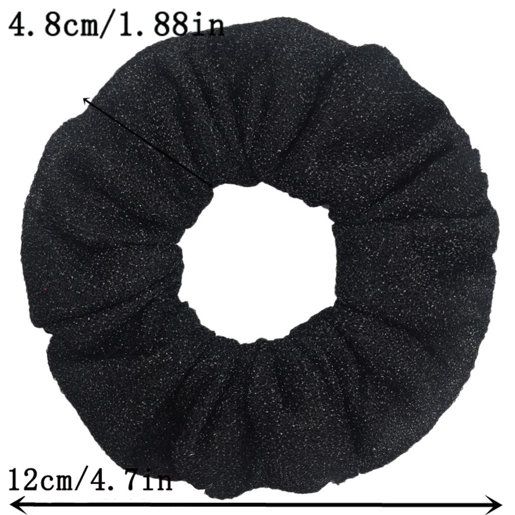 7 Stück/Set Damen Haar-Scrunchies Set Plüsch Uni für Mädchen Pferdeschwanzhalter Druck Floral Ditsy Blume Haargummis Accessoires