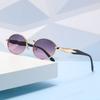 Outdoor Beach Sunshade Eyeglass Party Driving Eyewear Uv400 New Fashion Elliptical Sunglasses Women Retro Metal Sun glasses Men