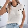 Damesmode Kleurblokken Zak Vleermuismouwen Casual Los Gebreide Top