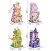 Candy House Building Blocks Bistro Colorful City Street Scene Diy Model Puzzle Bricks Assembling Kids Toys Girls Birthday Gifts