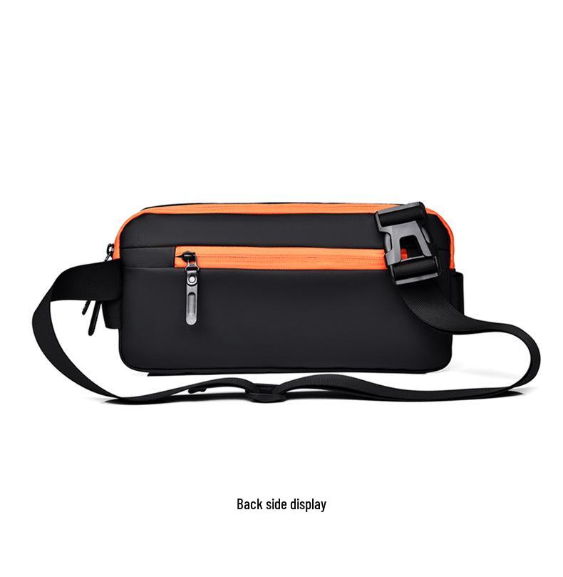Men's Trendy Patchwork Chest Bag: Fashionable Crossbody for Commuting & Travel