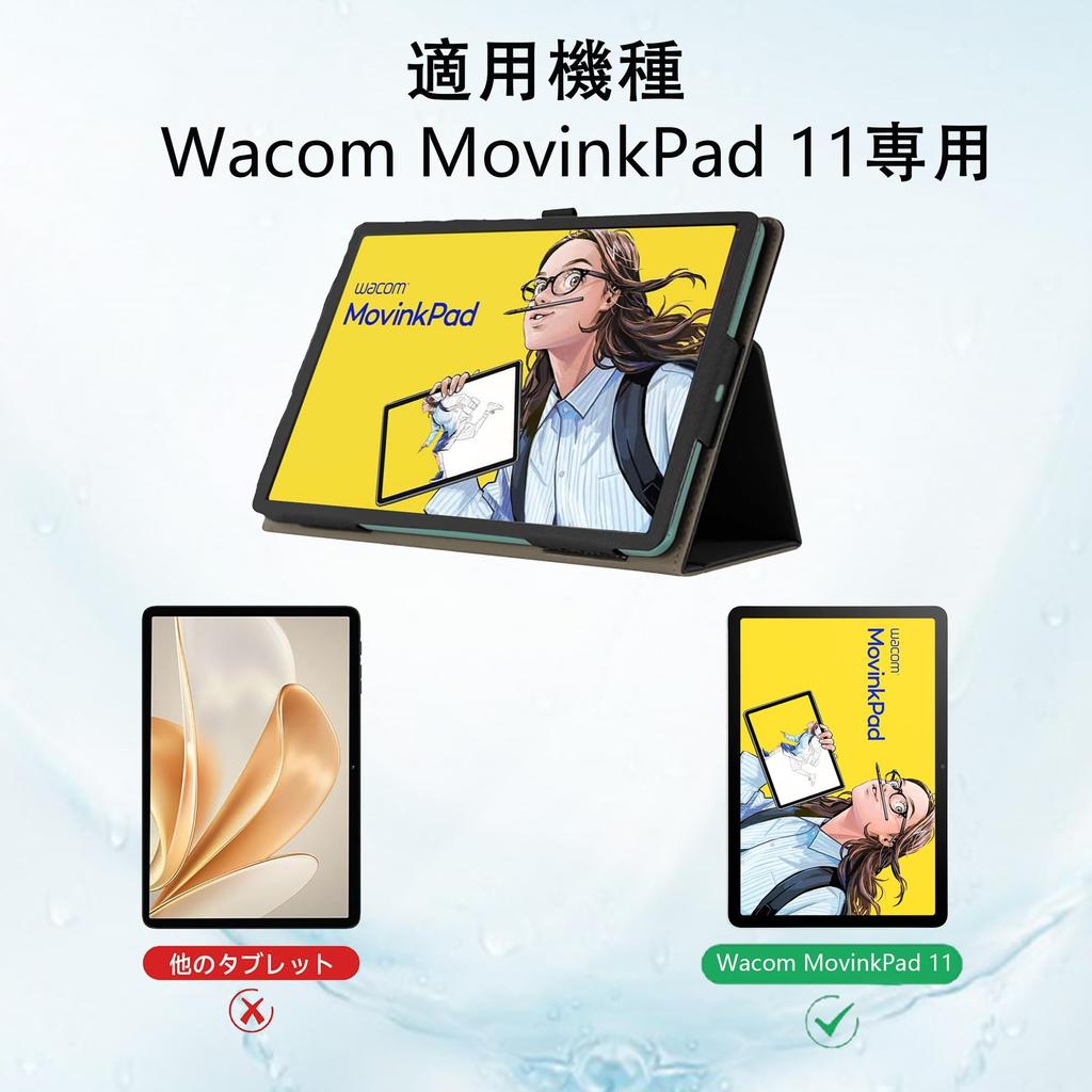 Awubaige Case for Wacom MovinkPad 11 (11.45-inch) - Premium PU Leather Protective Case for Wacom MovinkPad 11, Full Protection, Adjustable, Anti-Colli