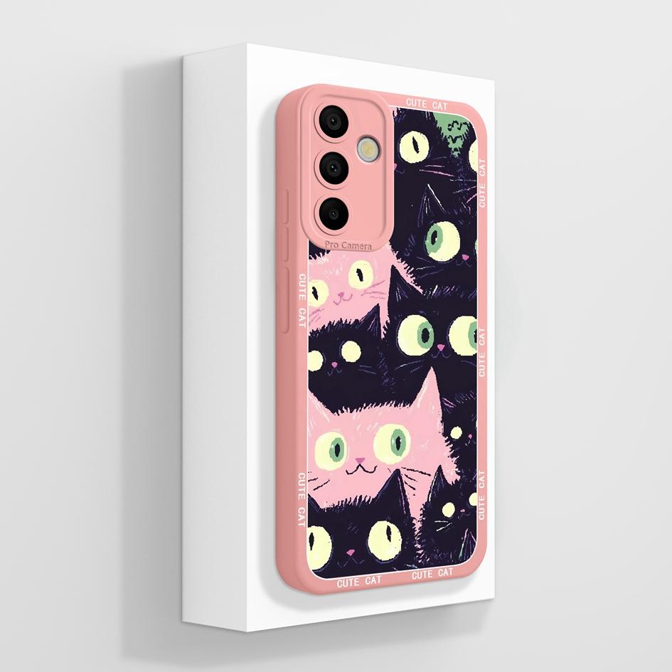 Phone Case For Samsung A15 A16 A26 A36 A56 M15 Fashion Aesthetic Butterfly Lightweight Soft Screen Protector Liquid Silicone Couples Cover For Samsung