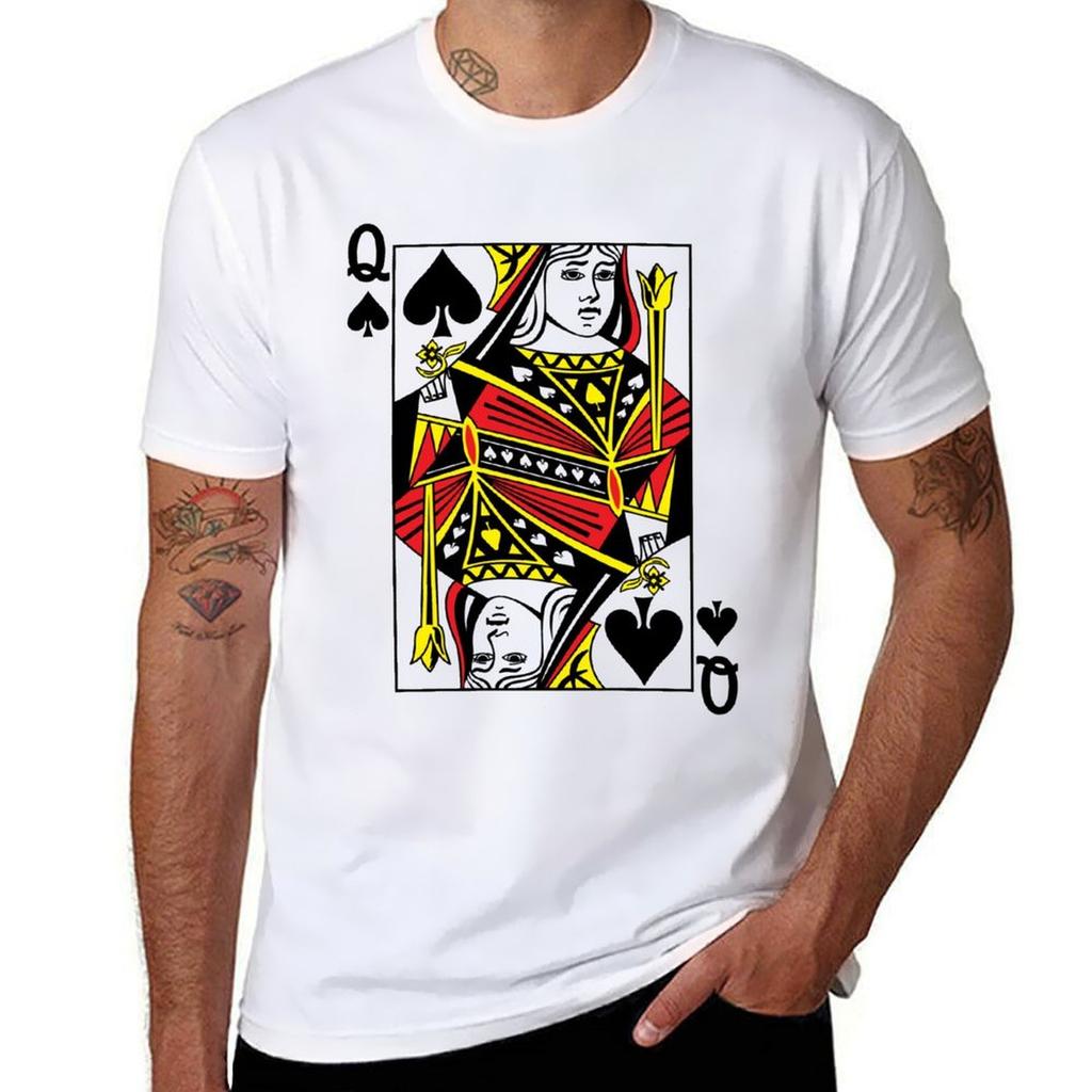 Queen Of Spades Tshirt Soft Casual Short Sleeve Cotton Tee