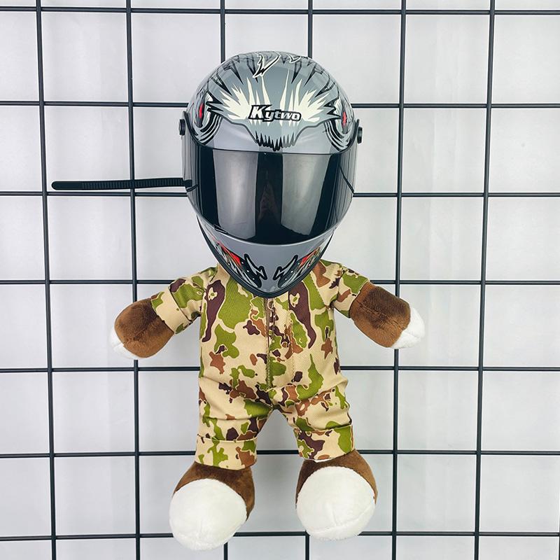 Motorcycle Helmet Rabbit Pattern Decoration Trunk Pendant Bear Helmet Riding Motorcycle Brigade