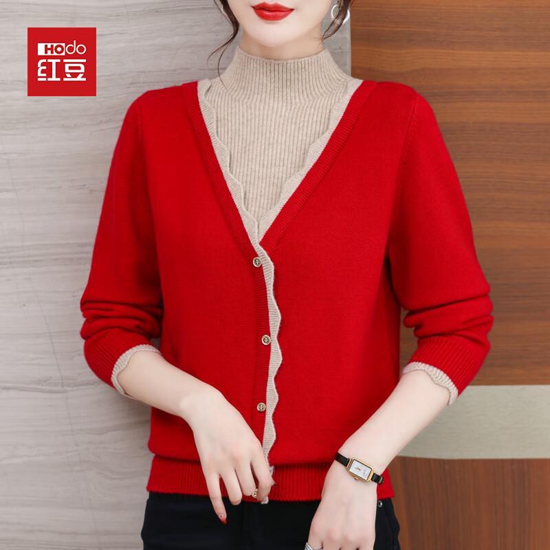 

Hodo Women s Semi-High Collar Knit Sweater Top S