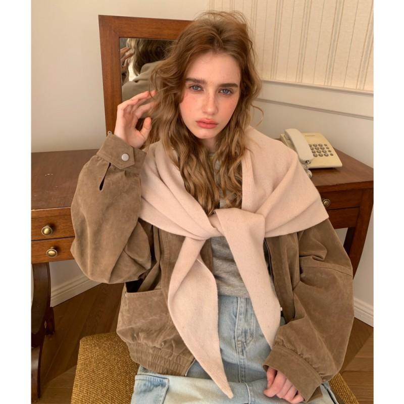 100% Wool Large Shawl Versatile Warm Scarf Triangle Wrap Stylish Outfits