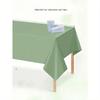 1pc Sage Green Plastic Tablecloths for Rectangle Tables, Light Green Disposable Tablecloth, Waterproof Sage Green Table Cover
