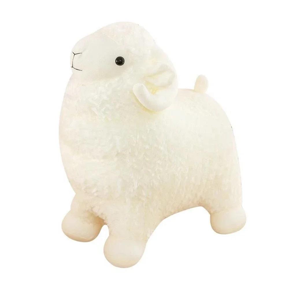 35CM Cartoon Kid Plush Toy Big Kawaii White Sleeping Pillow To Soothe Small Curly Doll To Give Children Birthday Christmas Gift