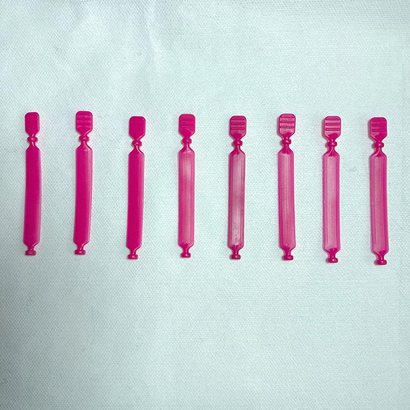 30Pcs Rose Red Perm Silicone Band Heat Resistant Traceless Digital Cold Rods Fixing Tools Hair Rod Clip Accessory Elastic