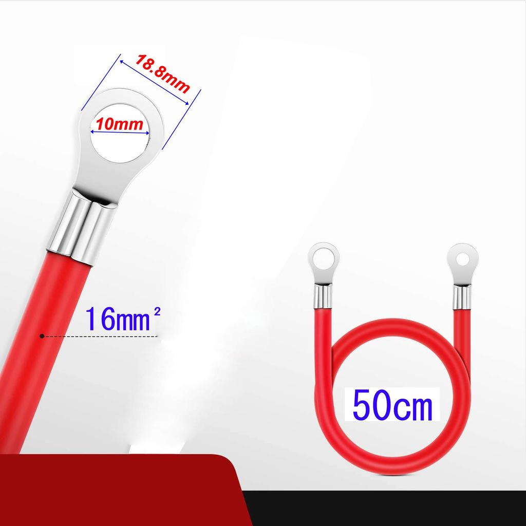 Kiligen 50cm 16mm² Cavo di Espansione Batteria Inverter (Max. 100A) Parallelo