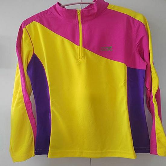 

Спортивный быстросохнущий топ с длинными рукавами на открытом воздухе, альпинизм, йога, воротник-стойка, лоскутный топ с принтом 5XL жёлтый