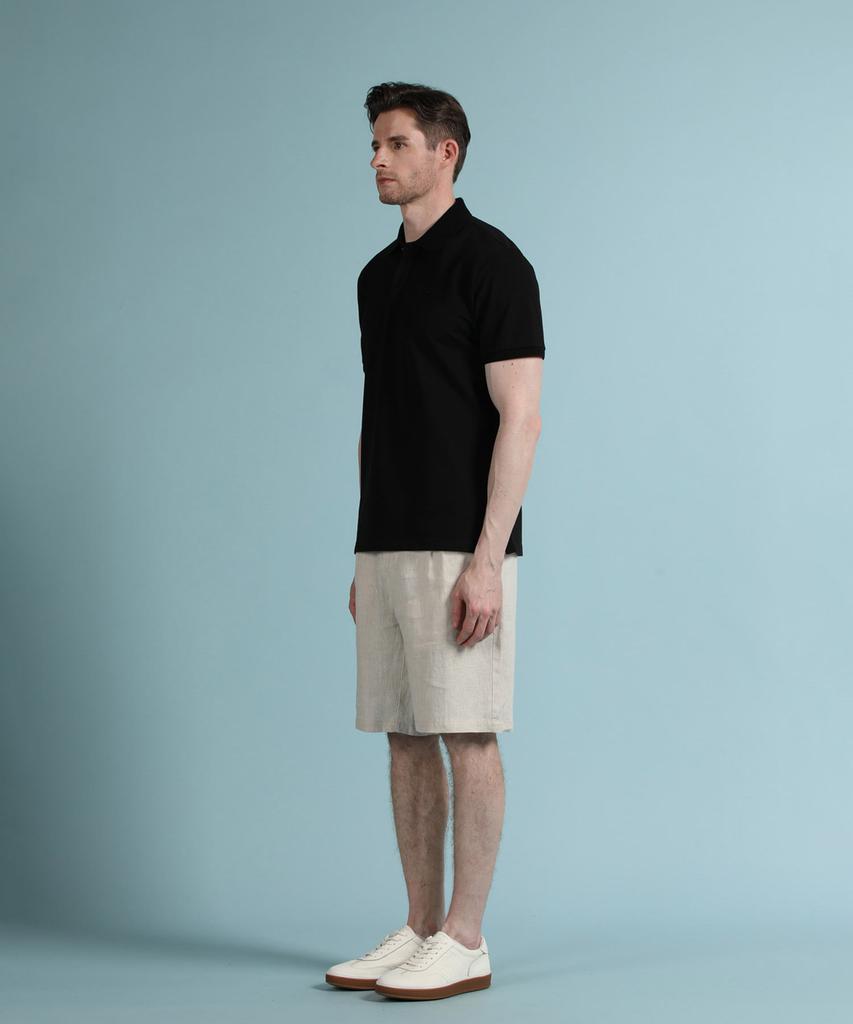 PANICALE Black Logo Short Sleeve Polo Shirt