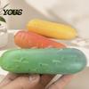 Educational Play Food for Kids Simulation Vegetable Squeeze Toy, Realistic Cucumber Corn Carrot Banana Fidget Toys Stress Interactive Dolls Relief And
