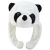 WHITE FANG Cold Protection Panda CA355 Autumn/Winter Hat, Cap, Animal, Cute, Fun, Brushed, Men's, Women's, (White)