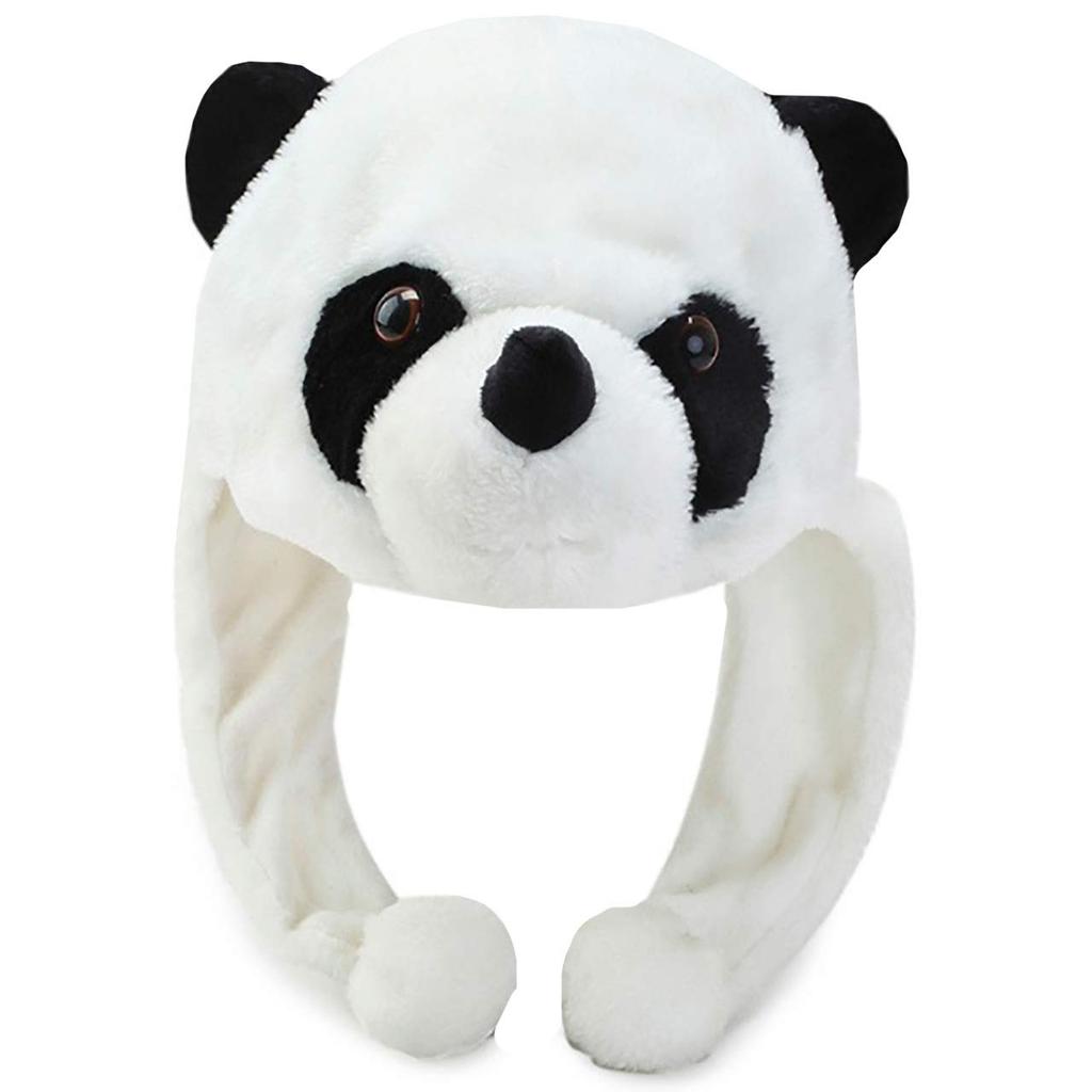 WHITE FANG Cold Protection Panda CA355 Autumn/Winter Hat, Cap, Animal, Cute, Fun, Brushed, Men's, Women's, (White)