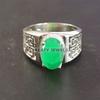 Emerald Oval Cut Gemstone With 925 Sterling Silver Ring For Men's #B19 JL375671255702