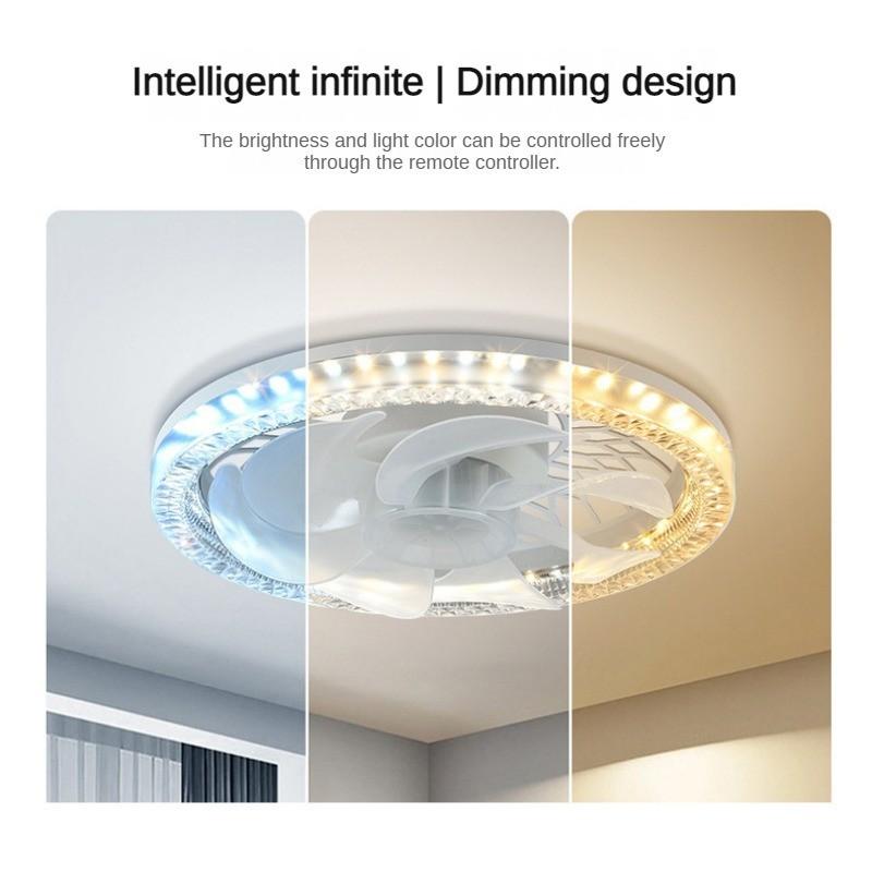 30 * 12.5 * 30cm Intelligence Living Room Ceiling Fan Light Household Bedroom Fan Lamp Modern And Simple Silent Indoor Electric Celling Fan