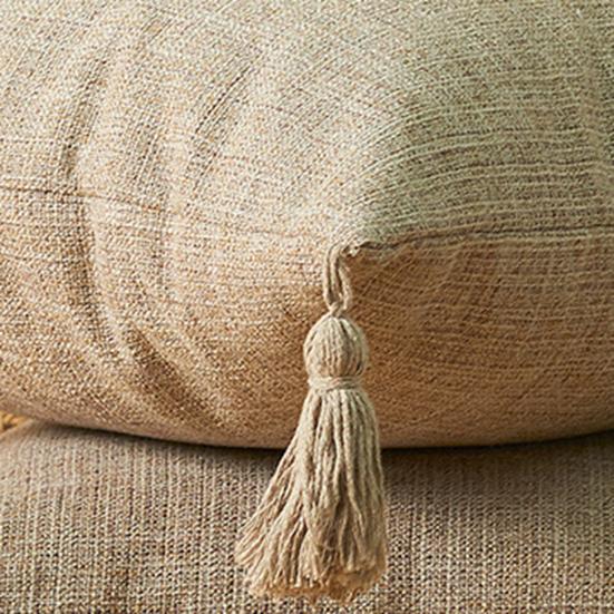 Boho Pillow Cover with Tassels Farmhouse Throw Pillow Case Decorative Pillowcase with Hidden Zipper for Home Living Room Couch Sofa Bedroom