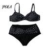 V-neck Bikini Set 2Pcs/Set Plus Size Set, Cross-Chest V-Neck Bra with Built-In Support, Built-in Support Swimwear High-Waisted Twist Swim Bottoms,