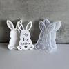 Flexible Silicone Festival Home Decoration Mold Easter Rabbit Shaped Candlestick Mould Gypsum Mould for Atmosphere Light