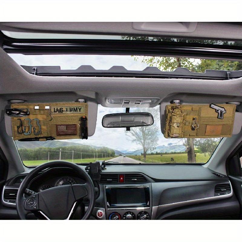 Space-Saving MOLLE Car Sun Visor Storage Bag Multifunctional Organizer Pouch for Pickup Trucks SUVs Tools Accessories Holder