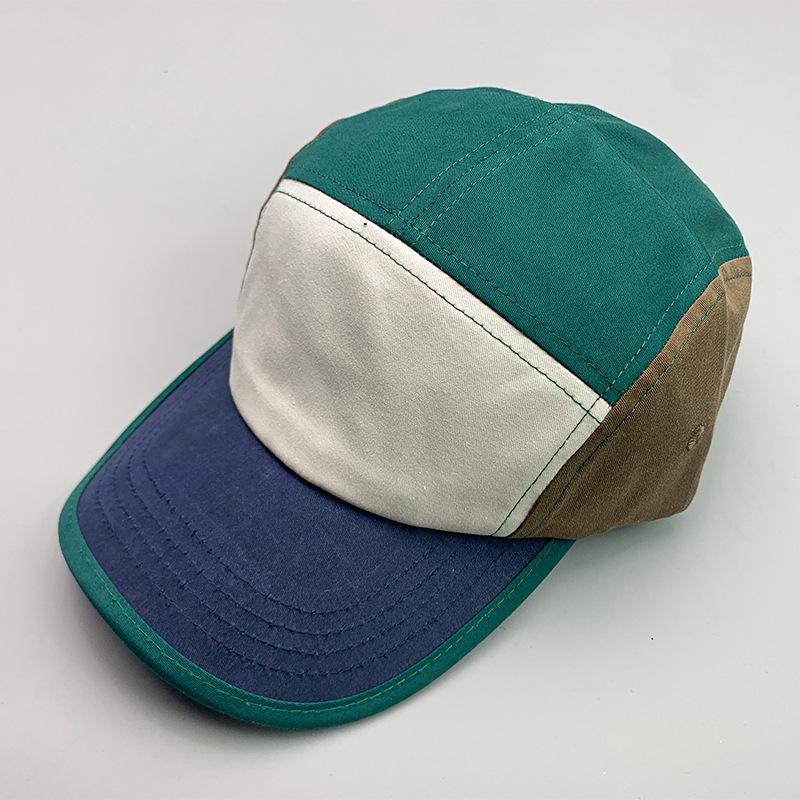 Japanese Simple Contrasting Color Fashionable Men'S And Women'S Baseball Caps Cotton Breathable Color Matching Versatile Sports Sun Hats