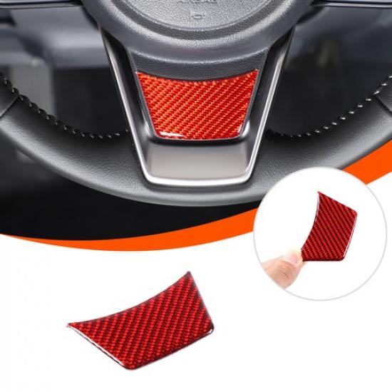 Red Carbon Fiber Steering Wheel Trim Sticker For Subaru Crosstrek 2024+