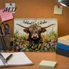 Academic Year Schedule Planner Highland Cow Calendar 2027, 12 Month Wall Hanging with Appointment Large Daily Blocks, Home Office Organizer,