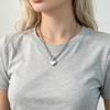 Y2K Retro Heart Chain Necklace for Women - Thick, Versatile Clavicle Accessory in Cold Hip Hop Style