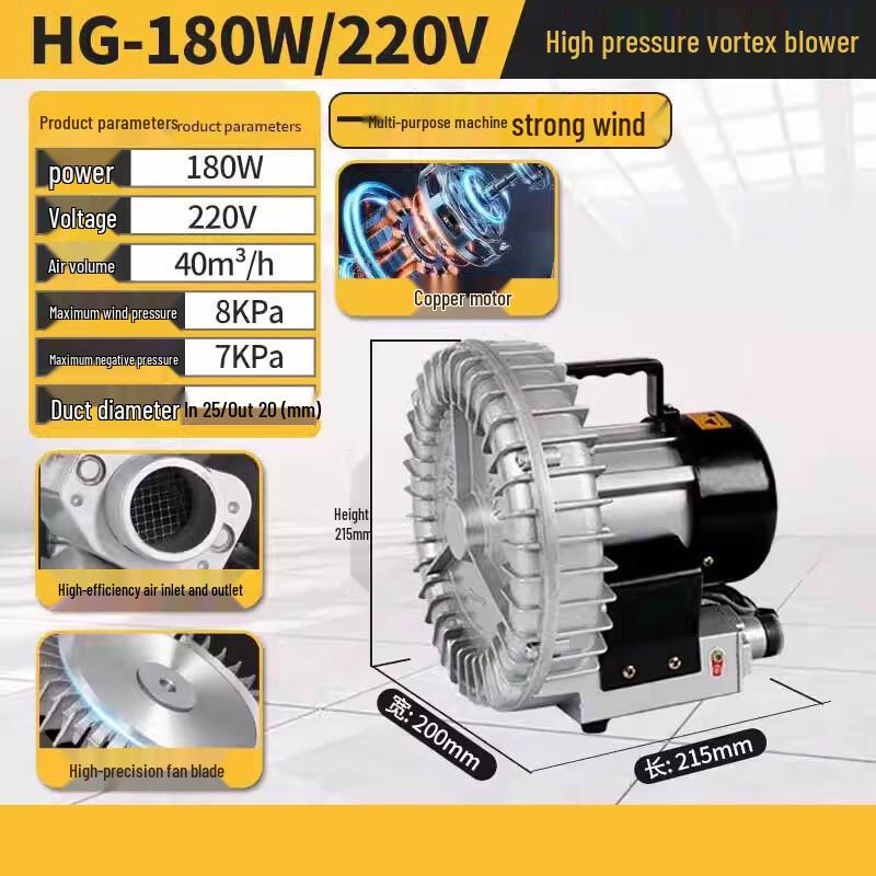 

CHUGOUXIANG High-Pressure Vortex Blower CN plug (adapter included)