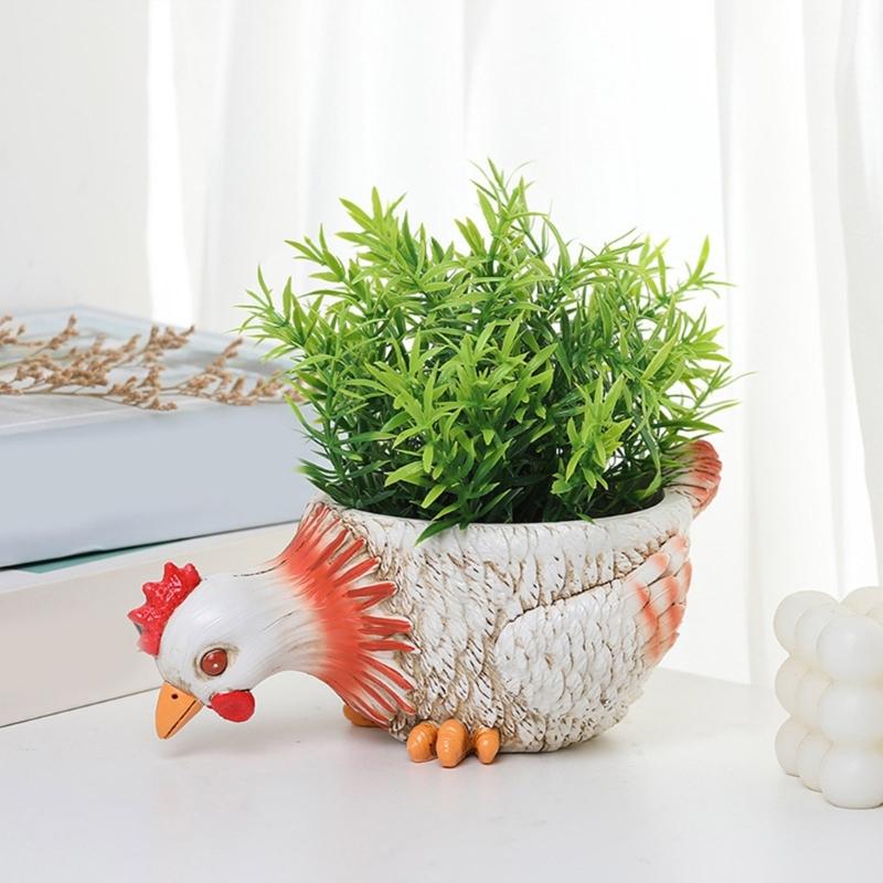 Creative Animal Shape Succulent Planter Pots Artistic Planter Great for Indoor and Outdoor Decors with Drainage Hole