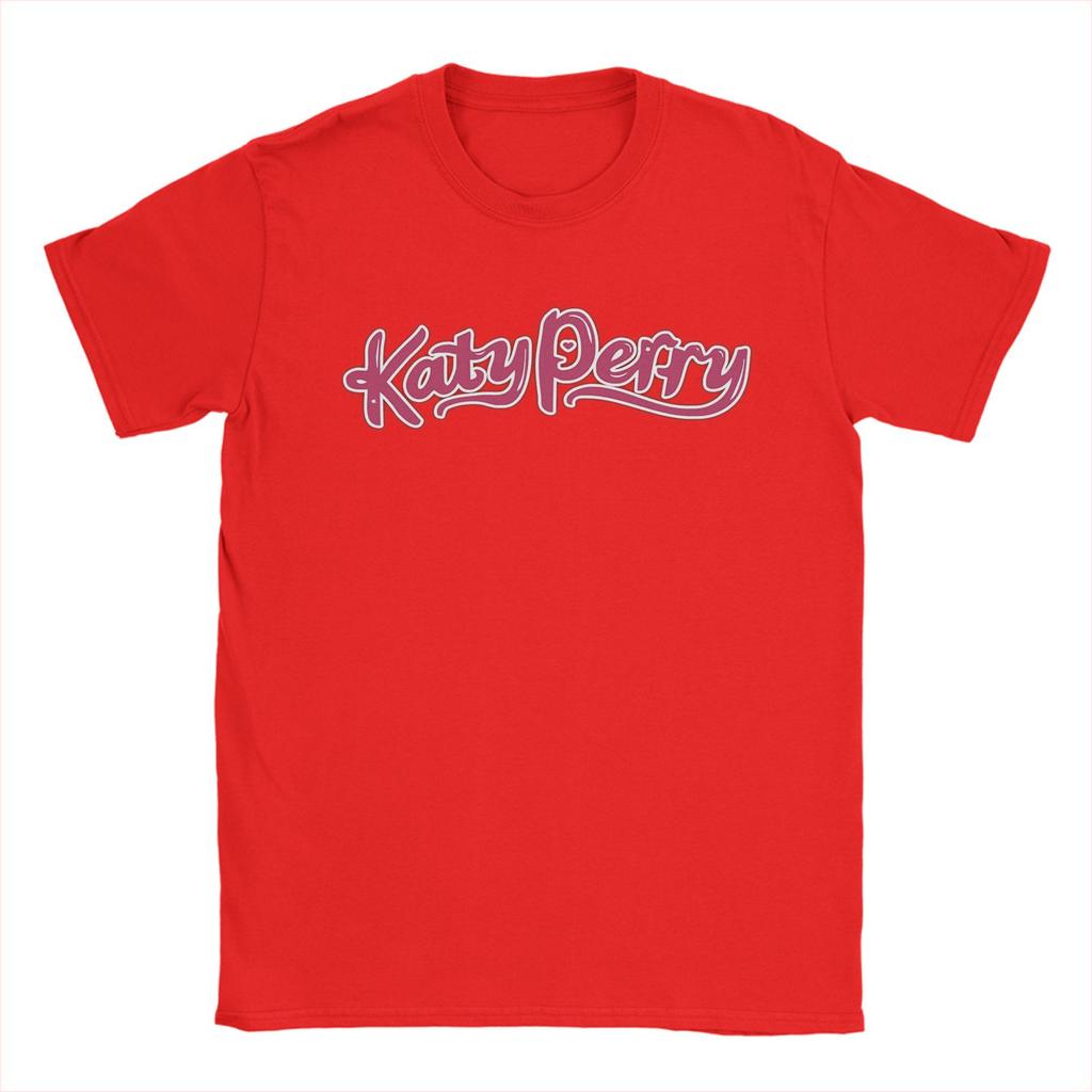 Katys Perrys Logo T-Shirt Men Cool Pure Cotton Tee Shirt Crewneck Short Sleeve T Shirt 4XL 5XL 6XL Clothing