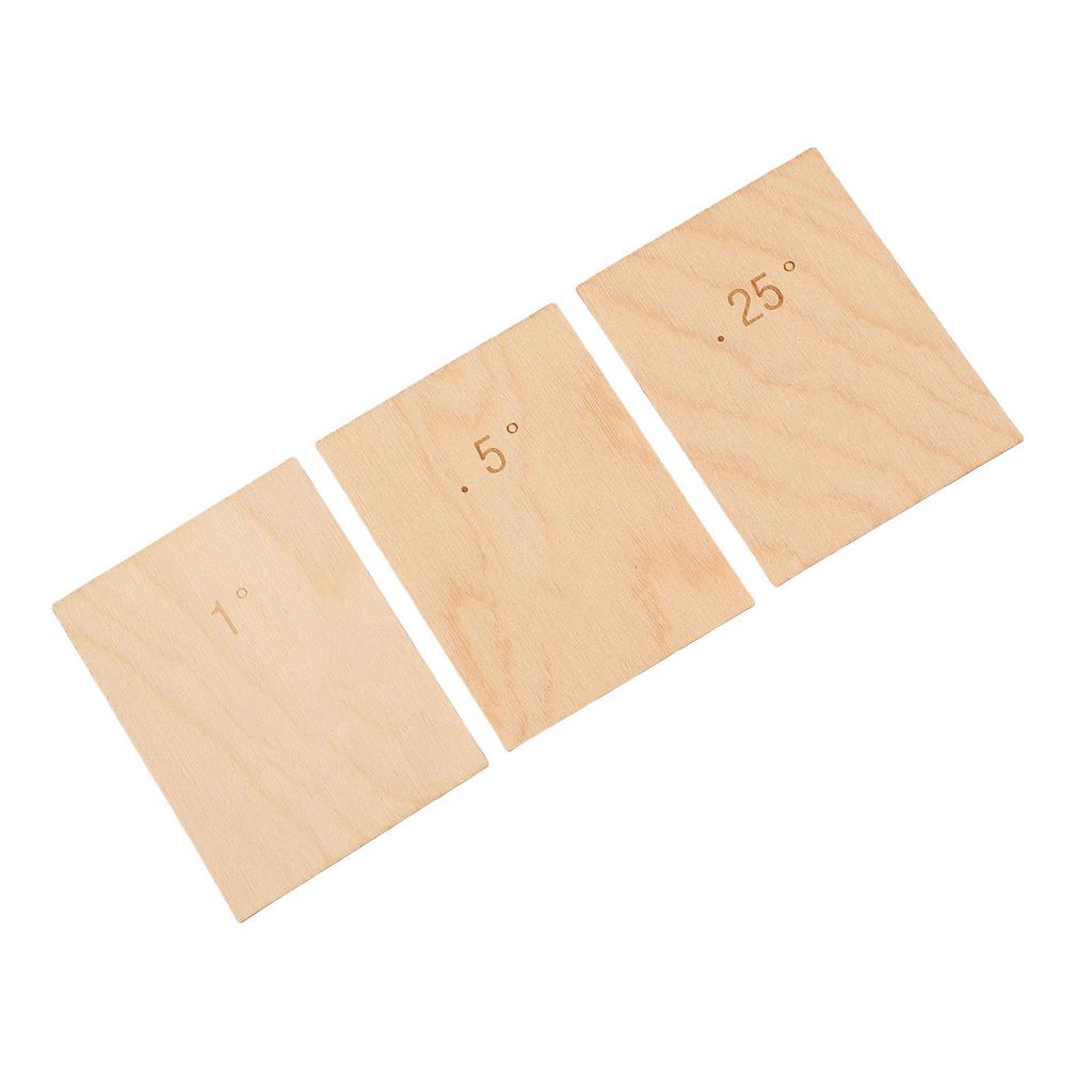 3 Stück Gitarrenhals Unterlegscheibe Ahorn Holz 0,25 Grad 0,5 Grad 1 Grad Gitarrenhalsplatte Dichtungssatz für Schraubbefestigung