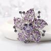 Spilla a forma di sciarpa con fiore in strass alla moda, regalo per la festa di nozze, gioielli da donna