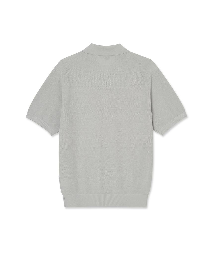 IOLO Pk Textured Linen Half Collar_Grey