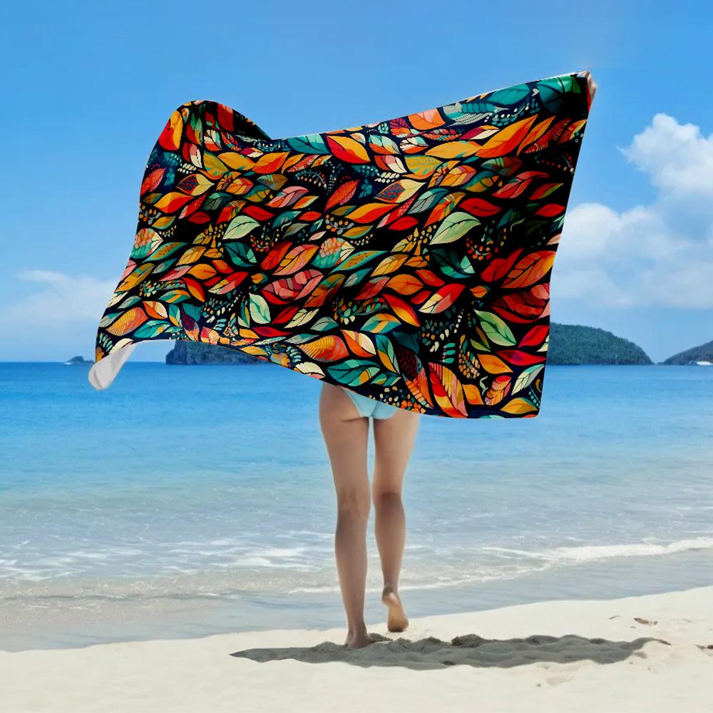 New, double-sided velvet beach towel, support surf towel, sports towel.