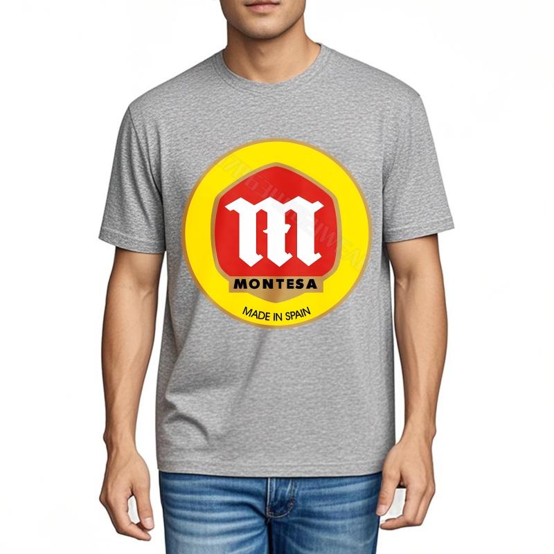 Unisex tshirt Streetwear New Teeshirts Montesa Logo On Black Shirt Breathable Lightweight Tee Stylish Cotton Tshirt Graphic