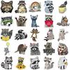 50Pcs Graffiti Stickers Self-adhesive Waterproof Strong Stickiness Exquisite Pattern Wide Application Decorative PVC Lovely Cartoon Animal    Supplies