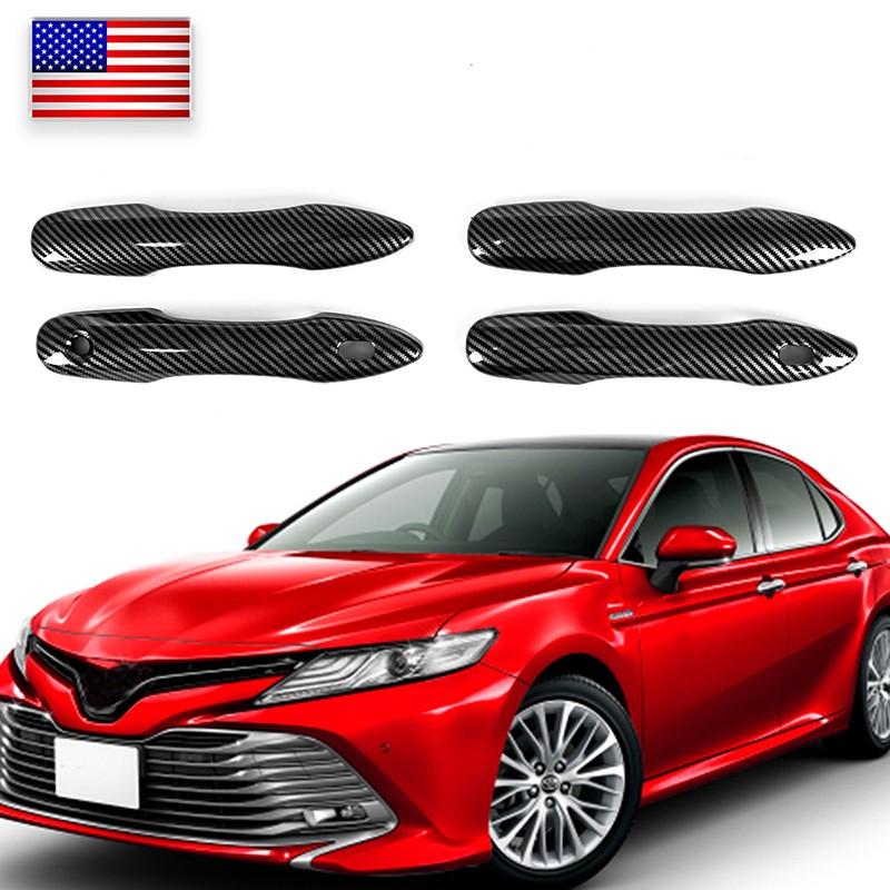 Fits 2018~2023 Toyota Camry Carbon Fiber Door Handle Cover Trim Overlay Cap Set